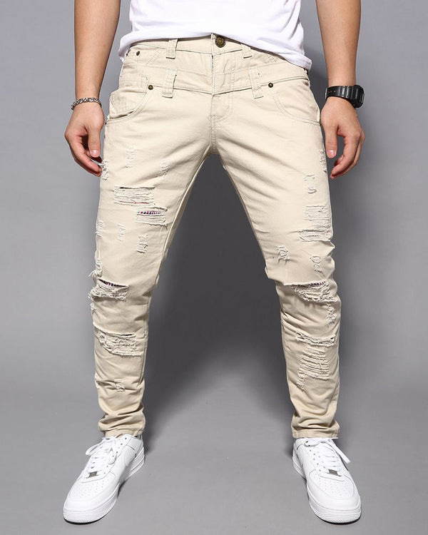 Pantalón Cargo Roto con Cintura Doble - Estilo Casual Urbano