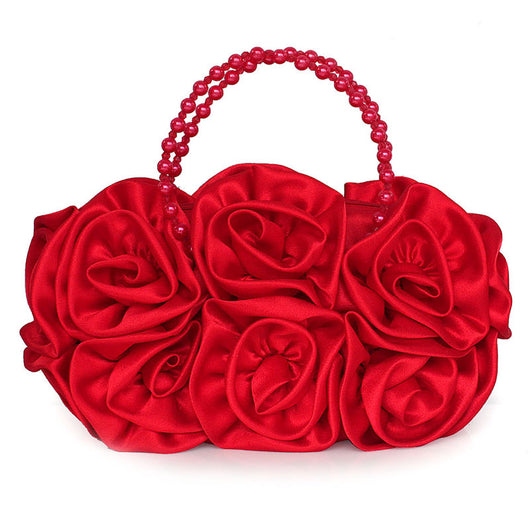 Bolso de Noche Beaded Rose - Elegancia Floral para Eventos Especiales - Image 5
