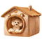 Casa Cama para Mascotas Pequeños - Nido Cálido Desmontable y Lavable