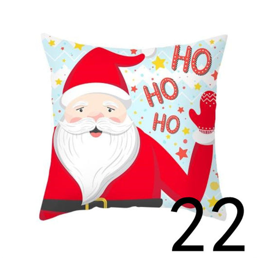 Funda de Almohada Navideña con Estampado Santa para Decoración del Hogar - Image 63