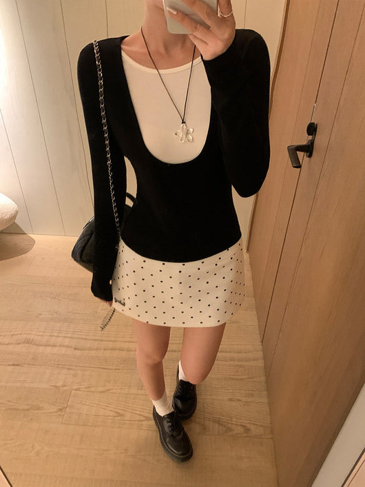 Blusa Coreana Ajustada para Transición de Otoño - Image 13