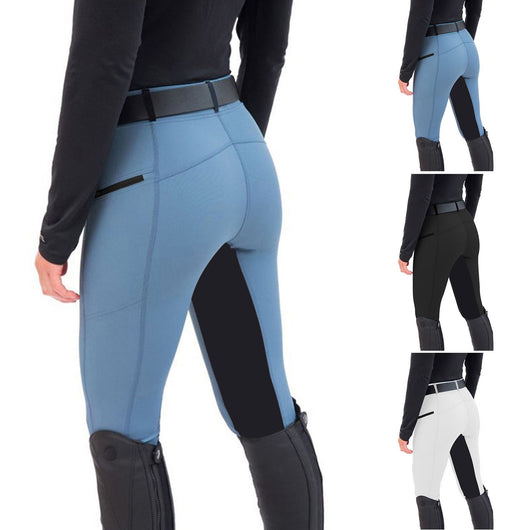 Pantalones Ecuestres Slim Stretch con Costuras de Diseño