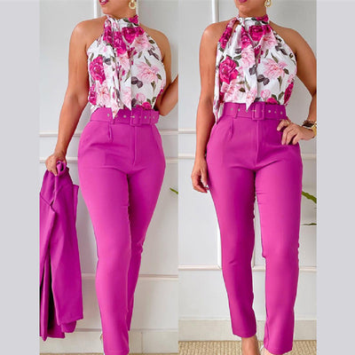 Chaleco Floral para Traje Ejecutivo Mujer - Image 2