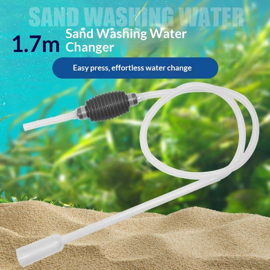 Tubo Sifón Manual para Limpieza de Arena y Cambios de Agua en Acuarios