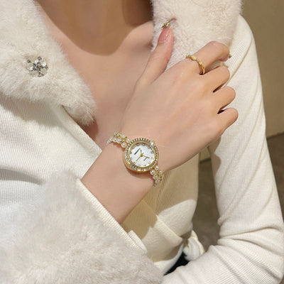Reloj Pulsera Vintage con Perla de Agua Dulce para Mujer