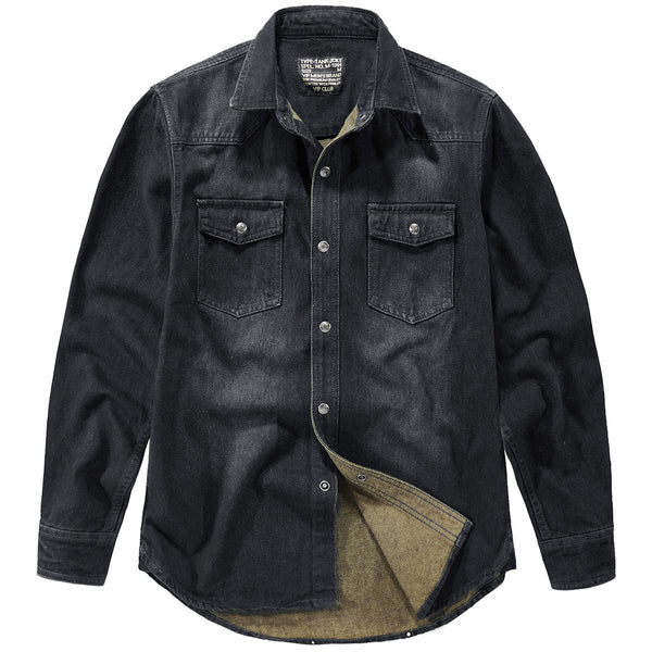 Camisa Denim Slim Fit de Manga Larga para Hombre