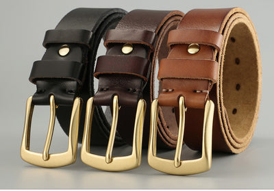Cinturón de Cuero Genuino para Hombre - Diseño Artesanal Casual - Image 6