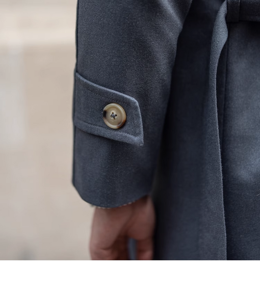 Abrigo Trench de Lana Sencillo Elegancia Atemporal - Image 30