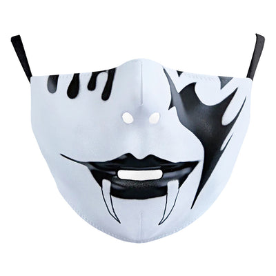 Halloween funny face mask with a digital print of a nose and two large buck teeth, featuring black ear loops. - Image 11