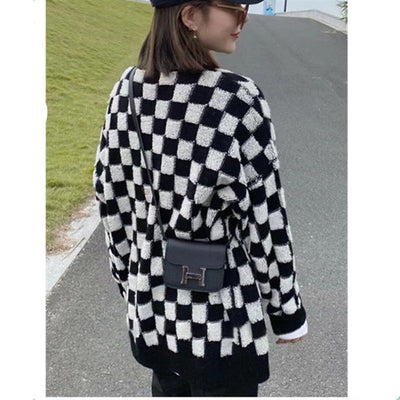 Suéter Cuadriculado para Mujer - Diseño Moderno y Versátil - Image 5