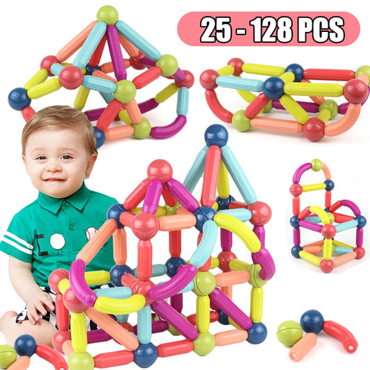 Juego de Construcción Magnética Grande para Aprendizaje Temprano - Bloques Variados DIY - Image 2