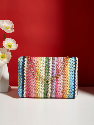 Bolsa Bandolera Cuadrada de Paja con Cierre de Candado - Image 21