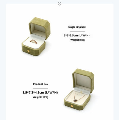 Caja Octagonal de Joyería con Encaje - Organizador de Anillos, Pendientes y Pulseras - Image 25