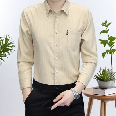 Camisa Slim Fit a Rayas Versátil para Joven - Image 2