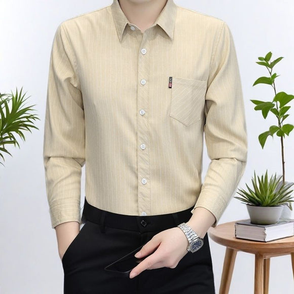Camisa Slim Fit a Rayas Versátil para Joven