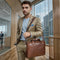 Bolso de Cuero Genuino para Hombre - Piel de Res Primera Calidad