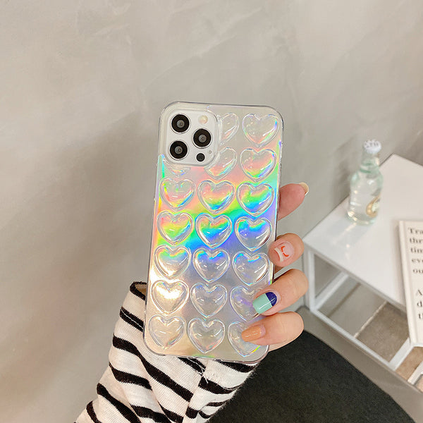 Funda Transparente 3D con Grabado Láser Love para Celular