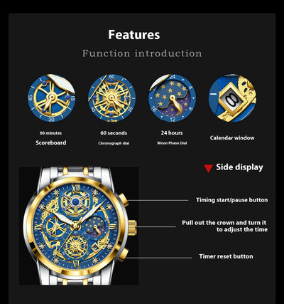 Reloj de Lujo Resistente al Agua con Diseño Calado y Esfera Extragrande - Image 18