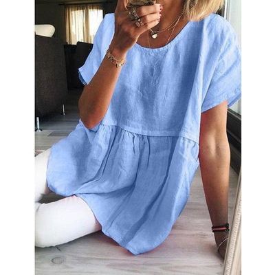 Vestido Casual Literario de Algodón y Lino - Corte Slim Elegante para Mujer - Image 4