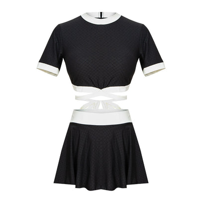 Traje de Baño Estilo Japonés con Falda Dividida para Mujer - Image 8