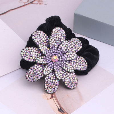 Coletero Scrunchie de Tela con Diseño Étnico de Diamantes - Image 8