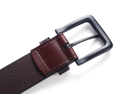 Cinturón de Cuero para Hombre Hebilla Simple Elegante - Image 14