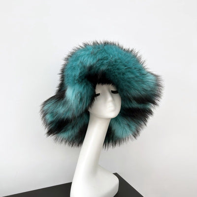 Gorro Punk de Piel de Mapache Grueso - Abrigo Ecológico para Otoño e Invierno - Image 23