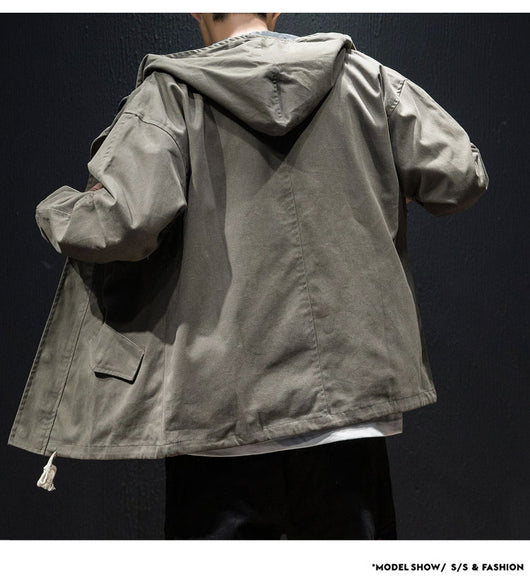 Chamarra Hoodie Oversize para Hombre Talla Grande con Cordones - Image 10