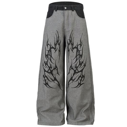 Pantalones Vaqueros Anchos Estilo Americano para Hombre