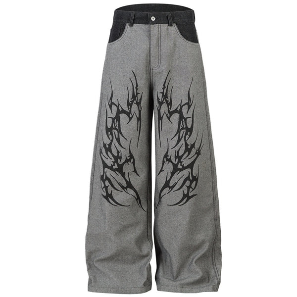 Pantalones Vaqueros Anchos Estilo Americano para Hombre