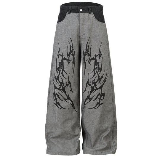 Pantalones Vaqueros Anchos Estilo Americano para Hombre