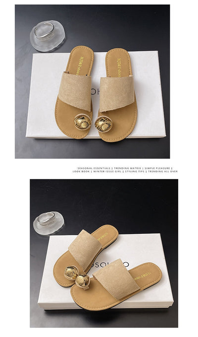 Sandalias Planas Tipo Francés con Punta Abierta para Mujer - Image 15