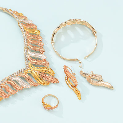 Conjunto de Collar y Aretes de Aleación Minimalista - 4 Piezas - Image 10