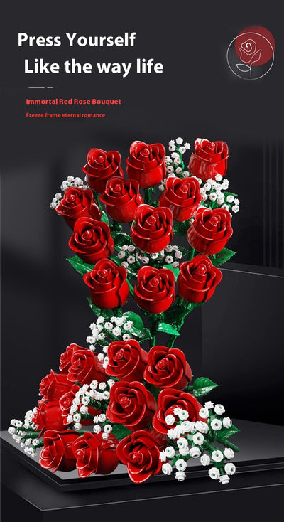 Ramo de Rosas con Bloques de Construcción Luminosos - Image 8