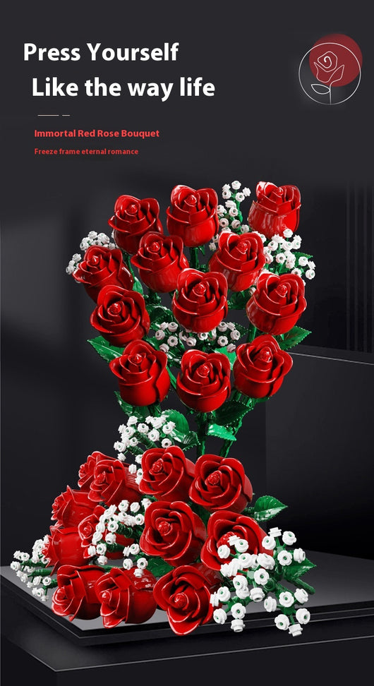 Ramo de Rosas con Bloques de Construcción Luminosos - Image 8