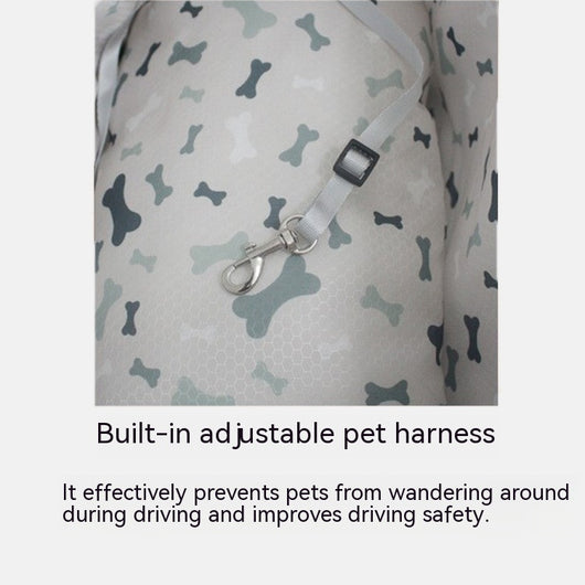 Asiento de Seguridad para Mascotas con Reposabrazos Central y Cama Impermeable - Image 10