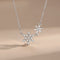 Collar Colgante de Plata Esterlina 925 con Diseño de Copo de Nieve