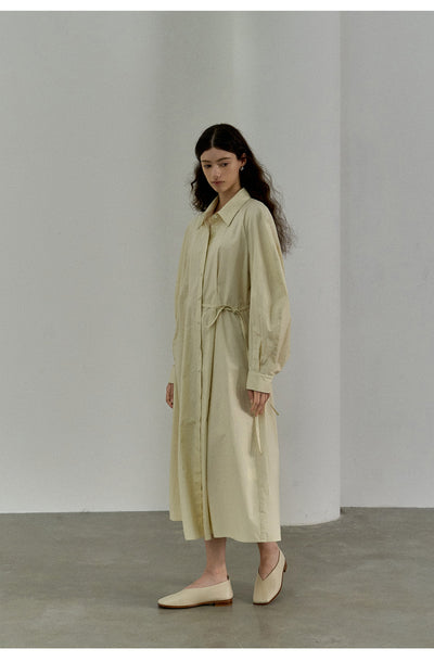 Vestido Camisero de Algodón con Mangas Curvas y Cintura Ajustada - Image 21