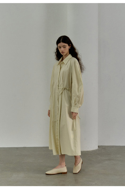 Vestido Camisero de Algodón con Mangas Curvas y Cintura Ajustada - Image 21