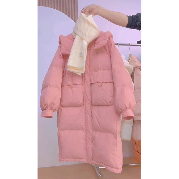 Chaqueta Acolchada de Plumón para Mujer Estilo Coreano Invierno