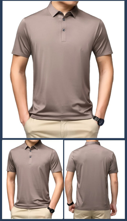 Polo de Seda Mulberry para Hombre - Elegancia y Comodidad - Image 16