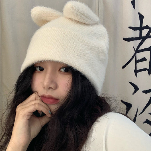 Gorro de Lana Tejido con Orejas de Conejo - Diseño Dulce para Niña - Image 5