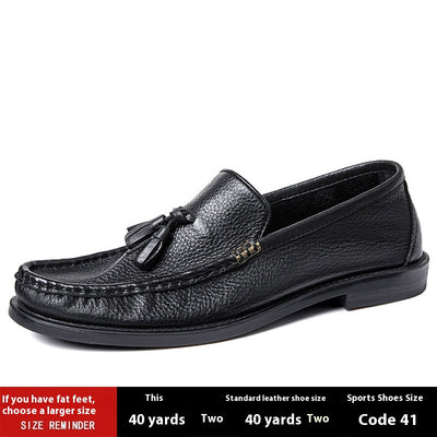 Zapatos de Cuero Genuino Estilo Inglés Transpirables para Hombre - Image 7