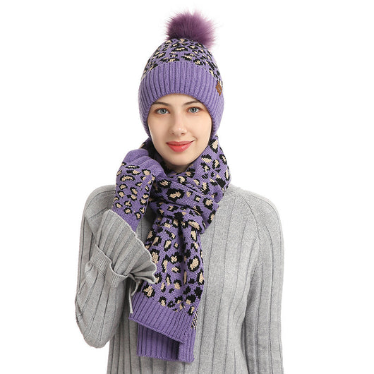 Conjunto de Abrigo: Gorro, Bufanda y Guantes de Lana Tejida - Image 14