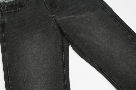 Jeans Rectos Sueltos Casual con Costuras Desgastadas - Image 13