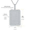 European And American Hip Hop Estilo Full Diamond Necklace Blanco Dorado Color O Words 925 Plateado