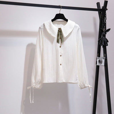Conjunto de Dos Piezas con Blusa Manga Larga y Falda Delgada - Image 9