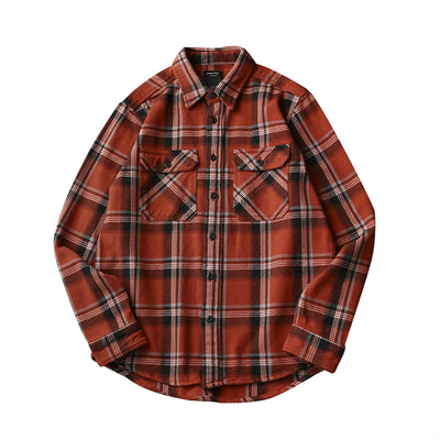Camisa de Cuadros Gruesa Retro para Hombre con Manga Larga - Image 25