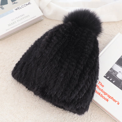 Gorro de Piel de Visón con Lana Gruesa Aislante - Image 8