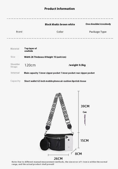 Bolso Crossbody de Cuero Genuino para Mujer - Bolsa de Cintura Elegante y Versátil - Image 14